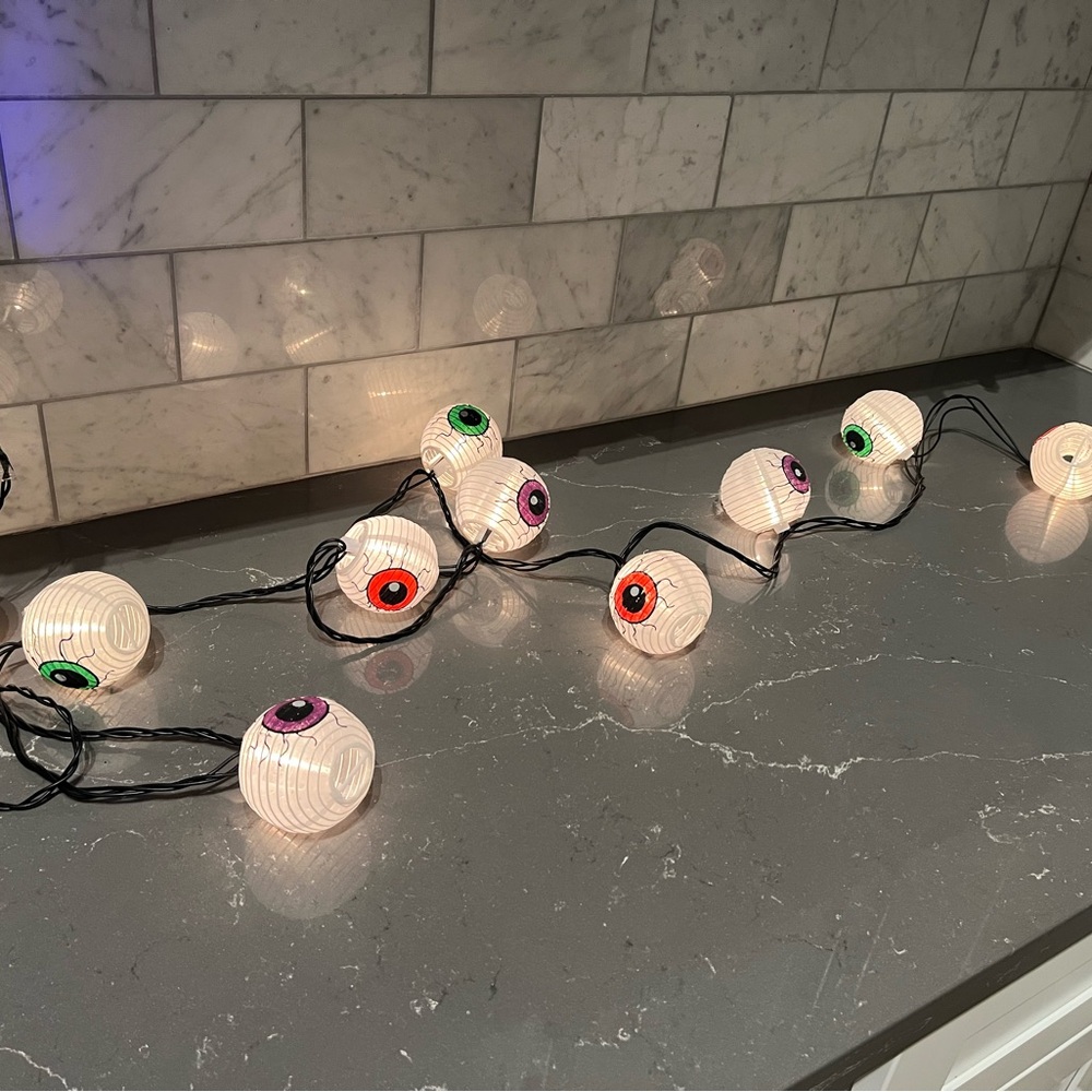 Michaels Halloween Eyeball String Lights 7.5 ft Multicolor Spooky Lanterns